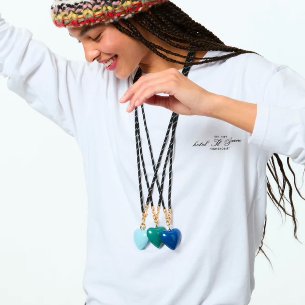 ROXANNE ASSOULIN The Long Happy Cord Necklace Black Without Charm - Picture 6 of 12